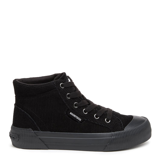 Cheery Black Corduroy High-top Trainers