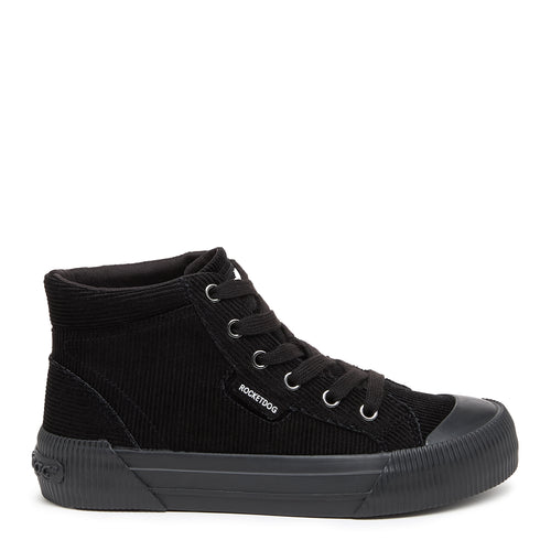 Cheery Black Corduroy High-top Trainers