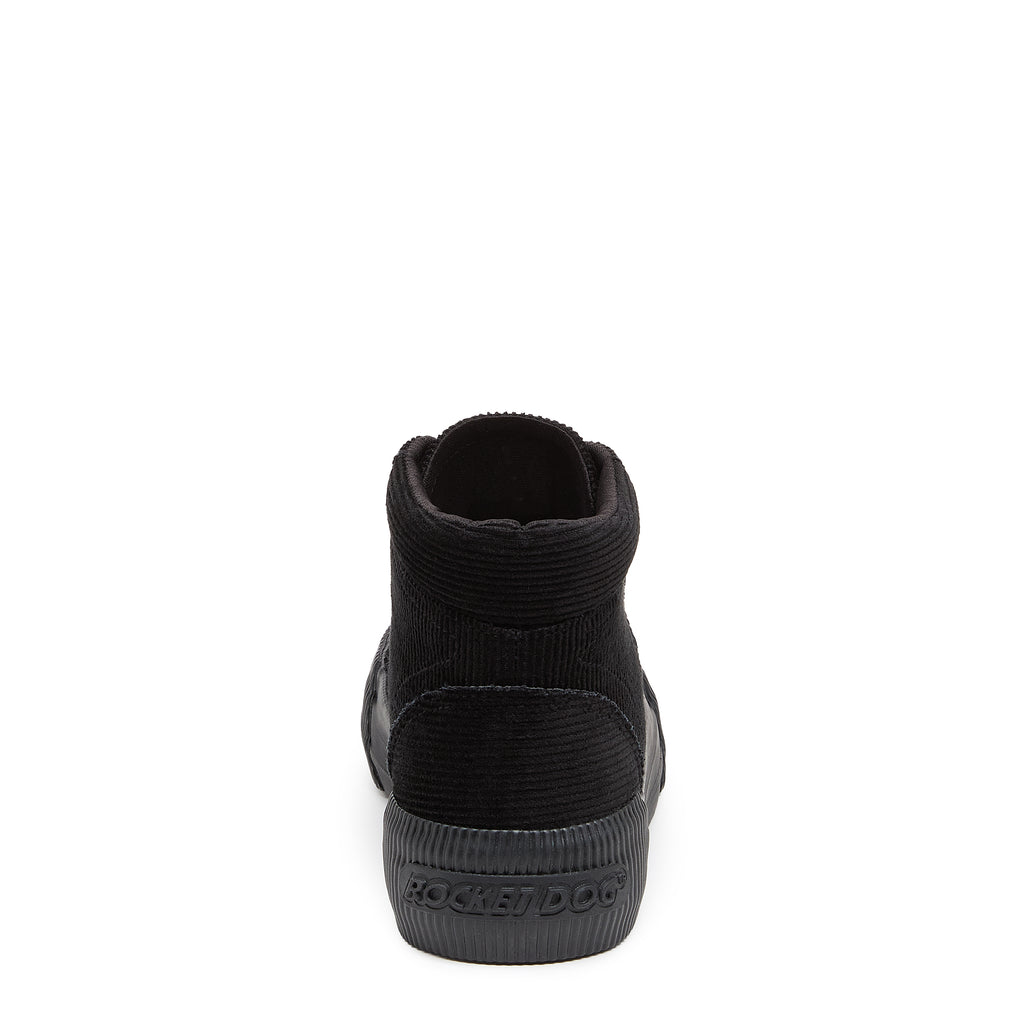 Cheery Black Corduroy High-top Trainers
