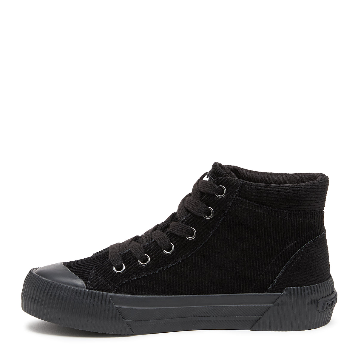 Cheery Black Corduroy High-top Trainers