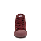 Cheery Rust Corduroy High-top Trainers