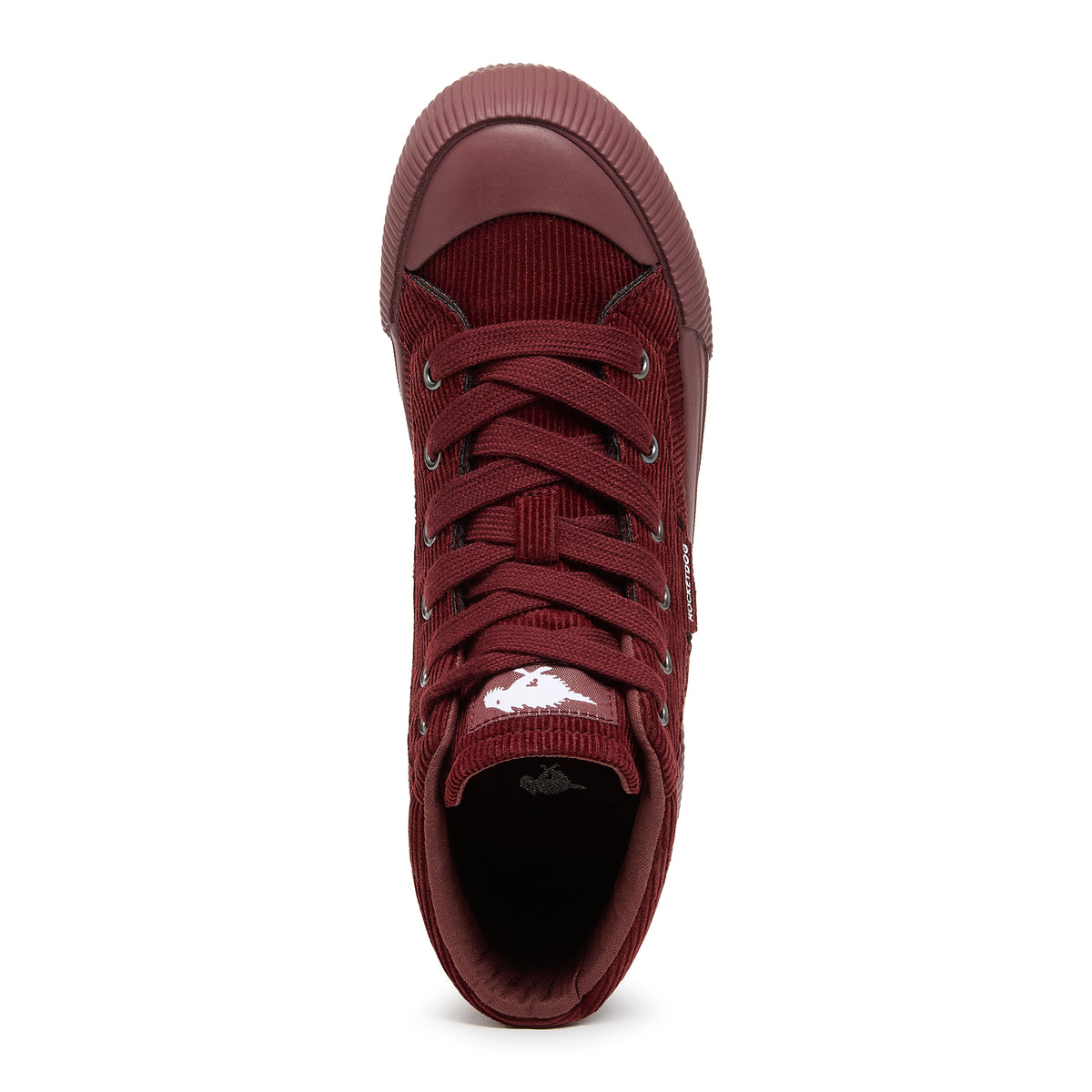 Cheery Rust Corduroy High-top Trainers