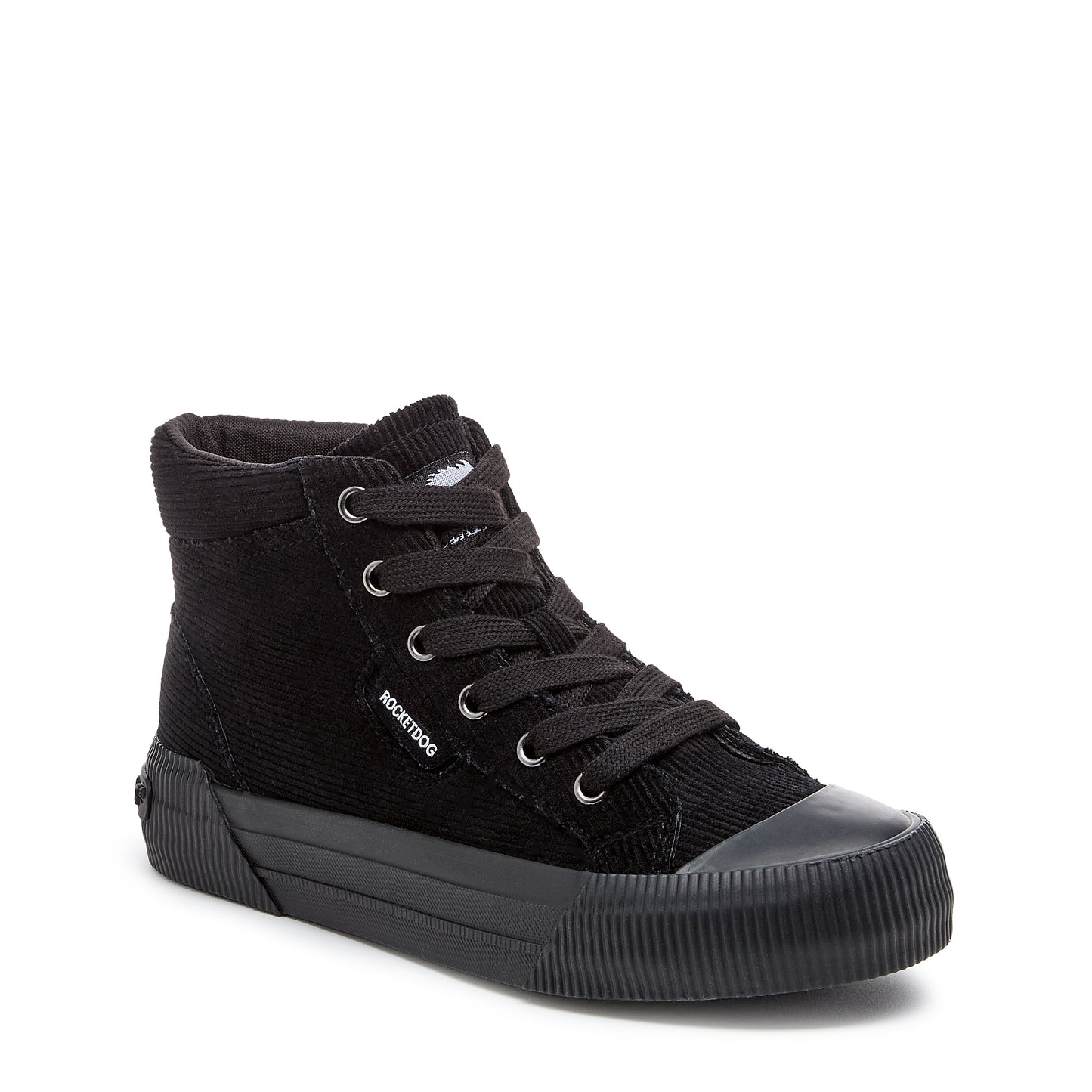 Cheery Black Corduroy High-top Trainers