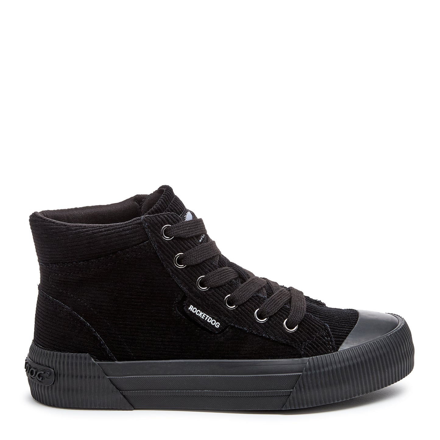 Cheery Black Corduroy High-top Trainers