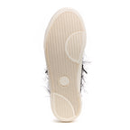 White outsole of the Rocket Dog Cheery black multi mule trainer