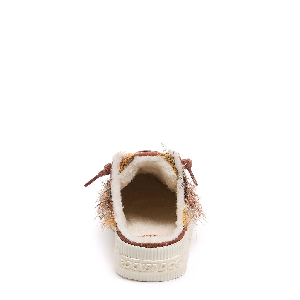 Back view of the Cheery multi brown mule trainer