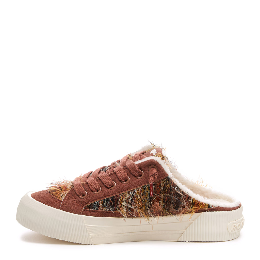 Inner side of the Cheery multi brown mule trainer