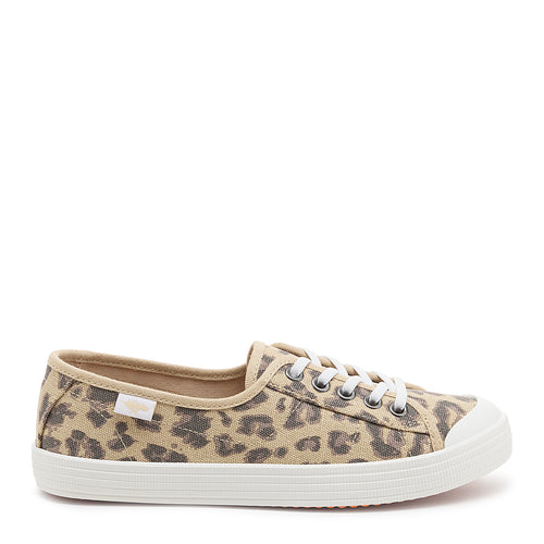 Chow Chow Tan Leopard Print Trainers