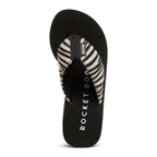 Top-down view of the Crush tan animal print flip flop