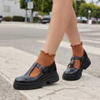 Dalma Black Chunky Mary Jane Shoes