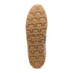 Destin Leopard Print Trainers in Natural Combo sole view showing tan star tread pattern