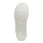 White outsole of the Rocket Dog Jazzin all white high top trainer