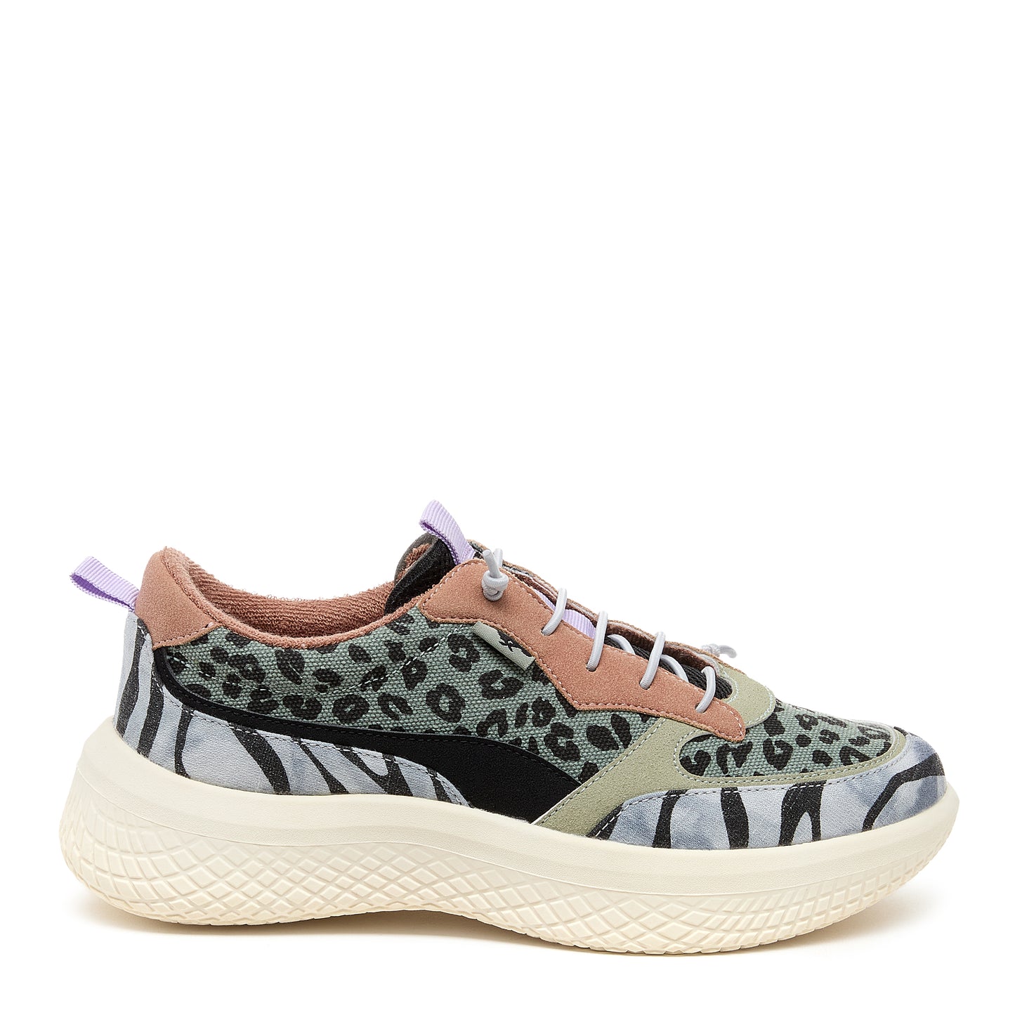 Gravel Leopard/Zebra Print Slip-On Trainers