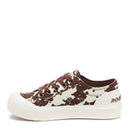 Jazzin Plus Brown Cow Print Trainers