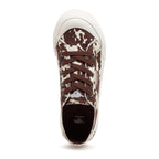 Jazzin Plus Brown Cow Print Trainers