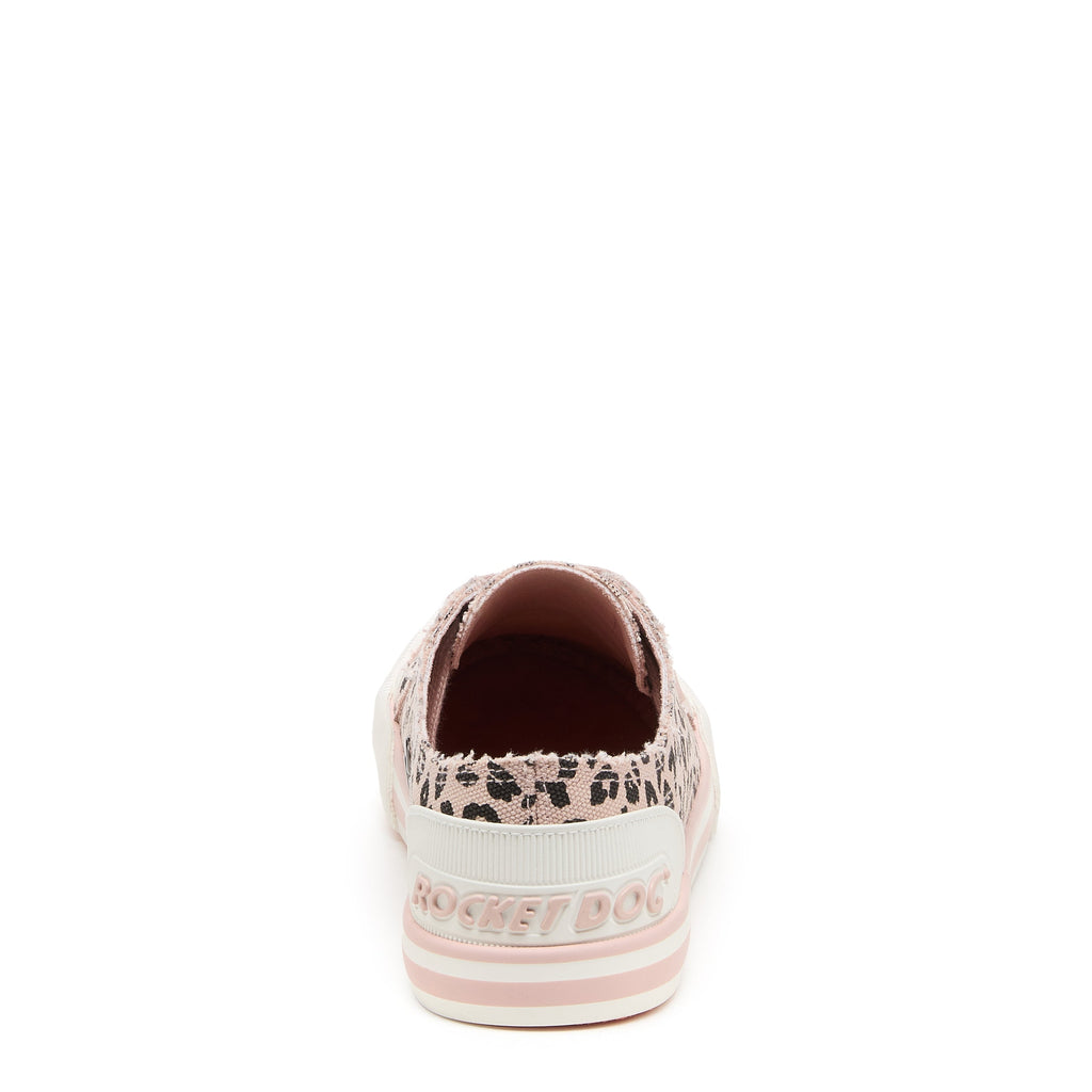 Jazzin Light Pink Leopard Print Trainers
