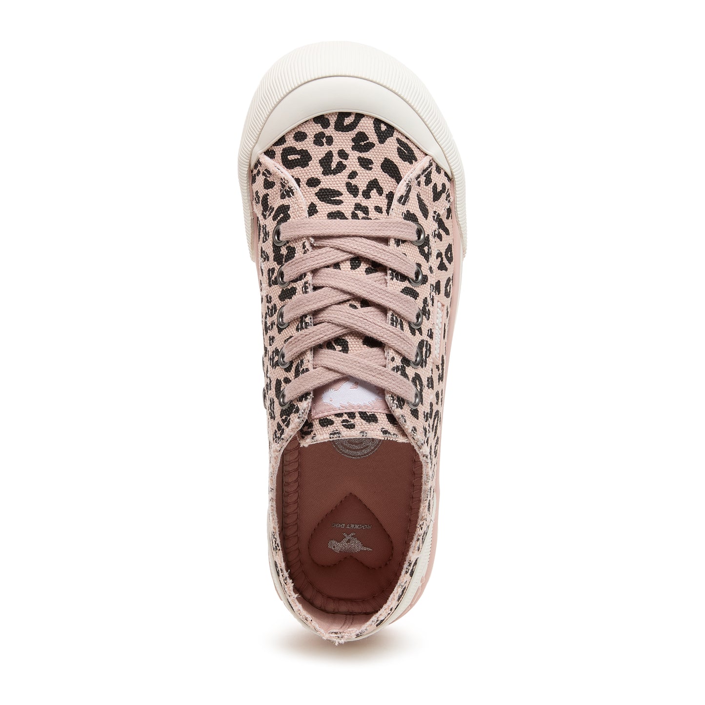 Jazzin Light Pink Leopard Print Trainers