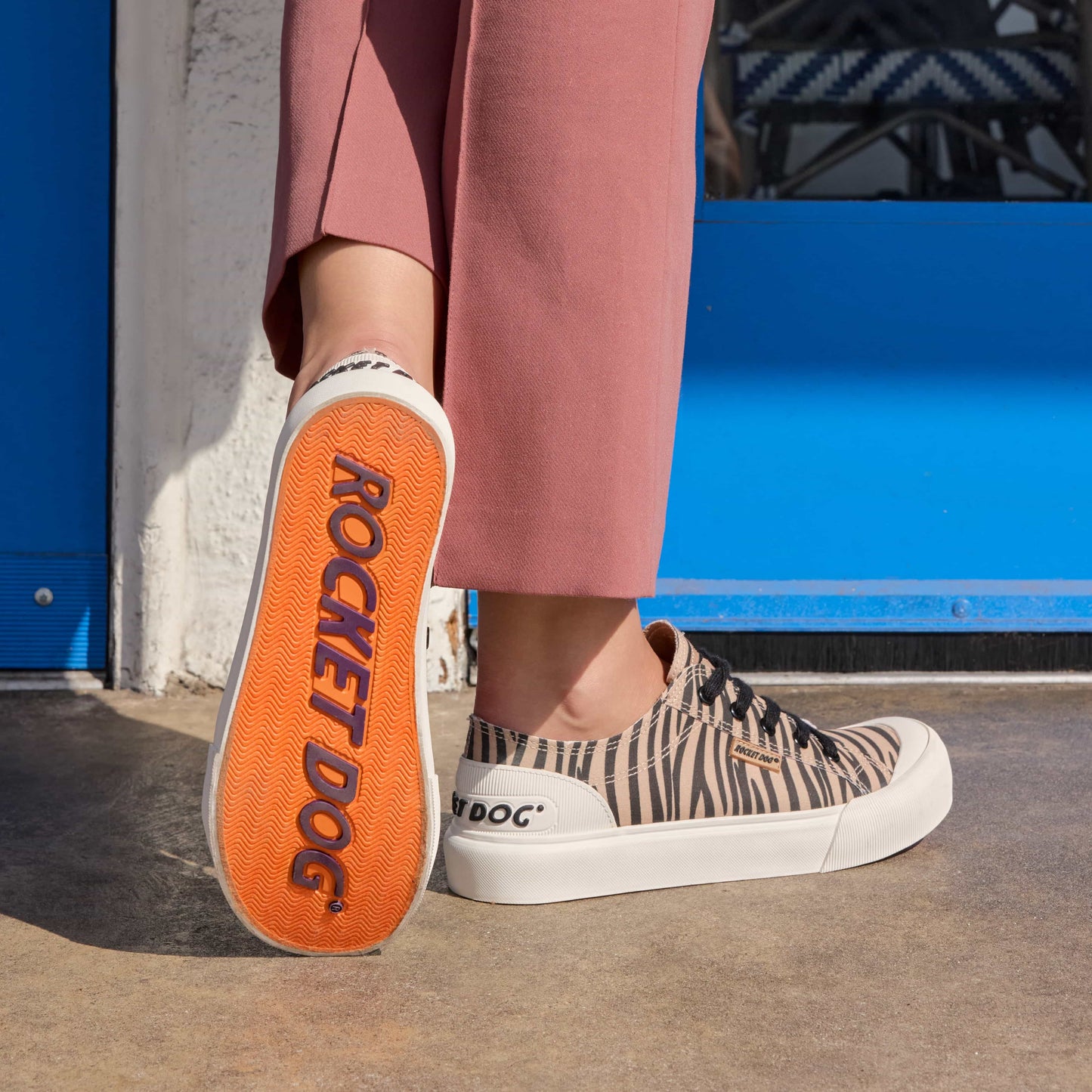 Jazzin Plus Zebra Print Trainers