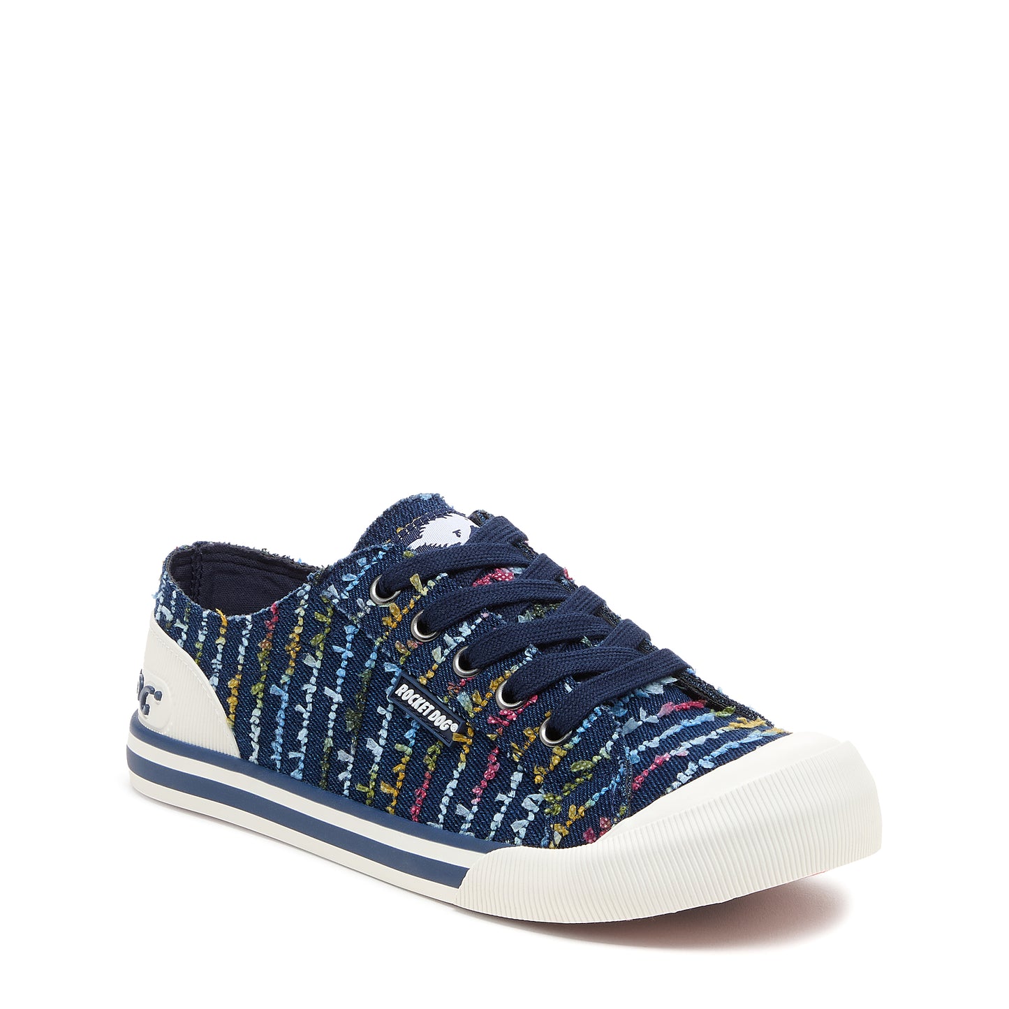 Jazzin Navy Multi Canvas Trainers