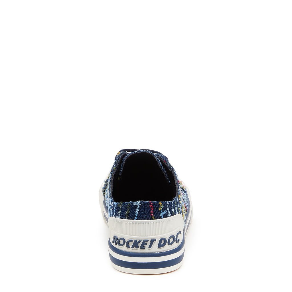 Jazzin Navy Multi Canvas Trainers