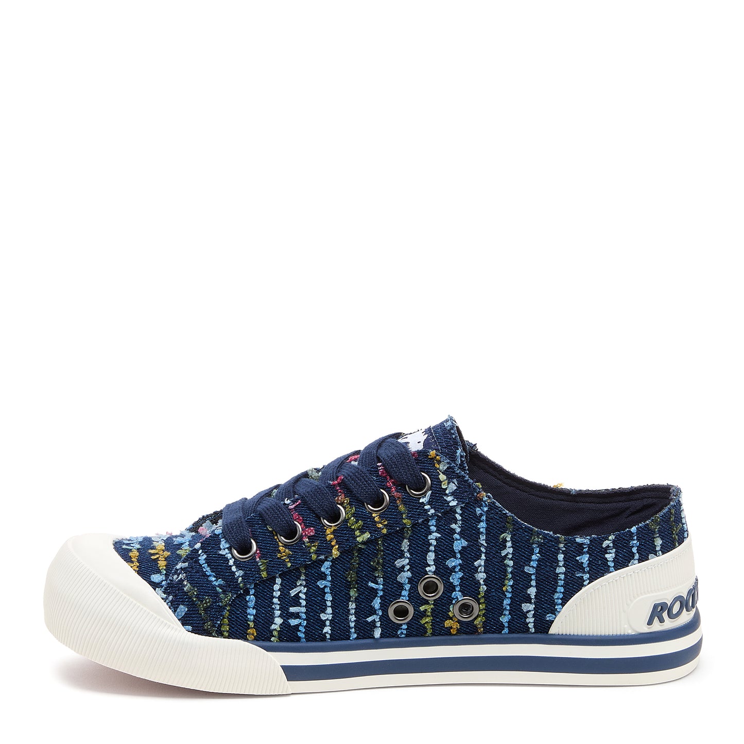 Jazzin Navy Multi Canvas Trainers