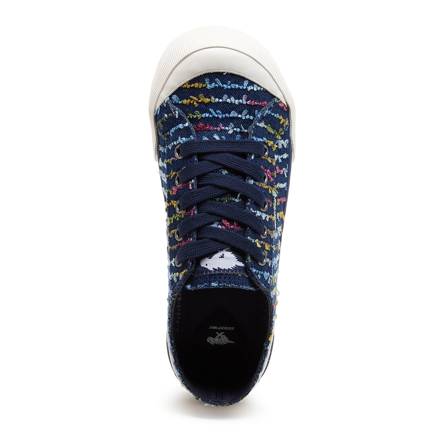 Jazzin Navy Multi Canvas Trainers