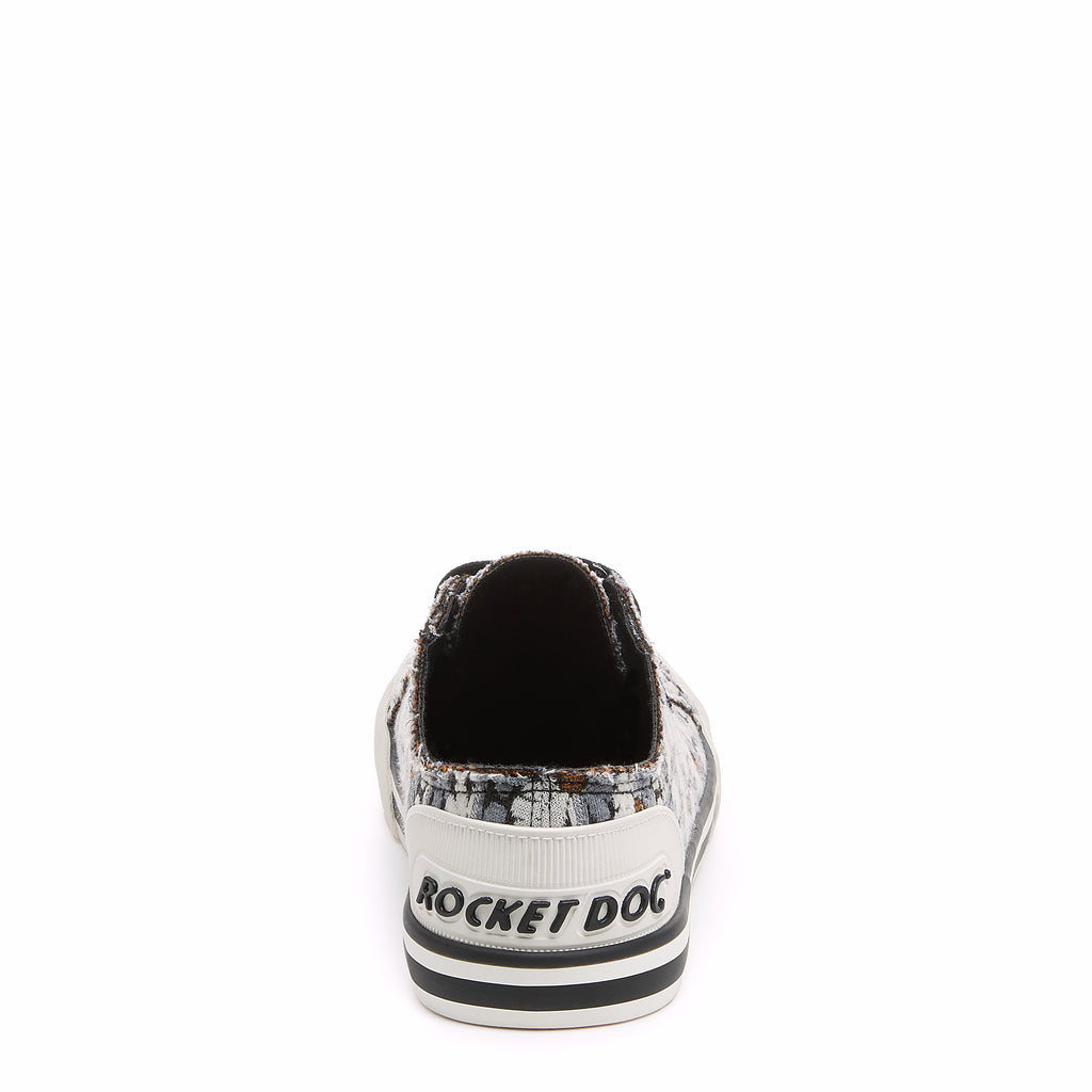 Jazzin Black Grey Floral Trainers