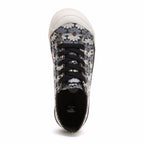 Jazzin Black Grey Floral Trainers