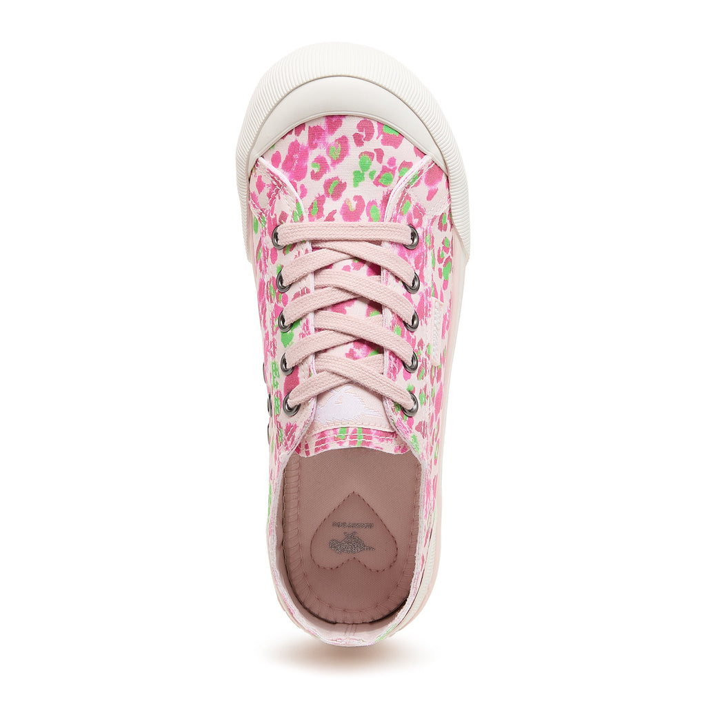 Jazzin Pink Animal Print Trainers