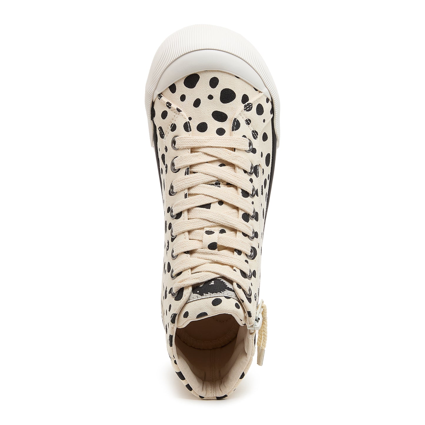 Jazzin Off White Spotty High-top Trainers