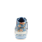 Jazzin Blue Floral Print High-top Trainers