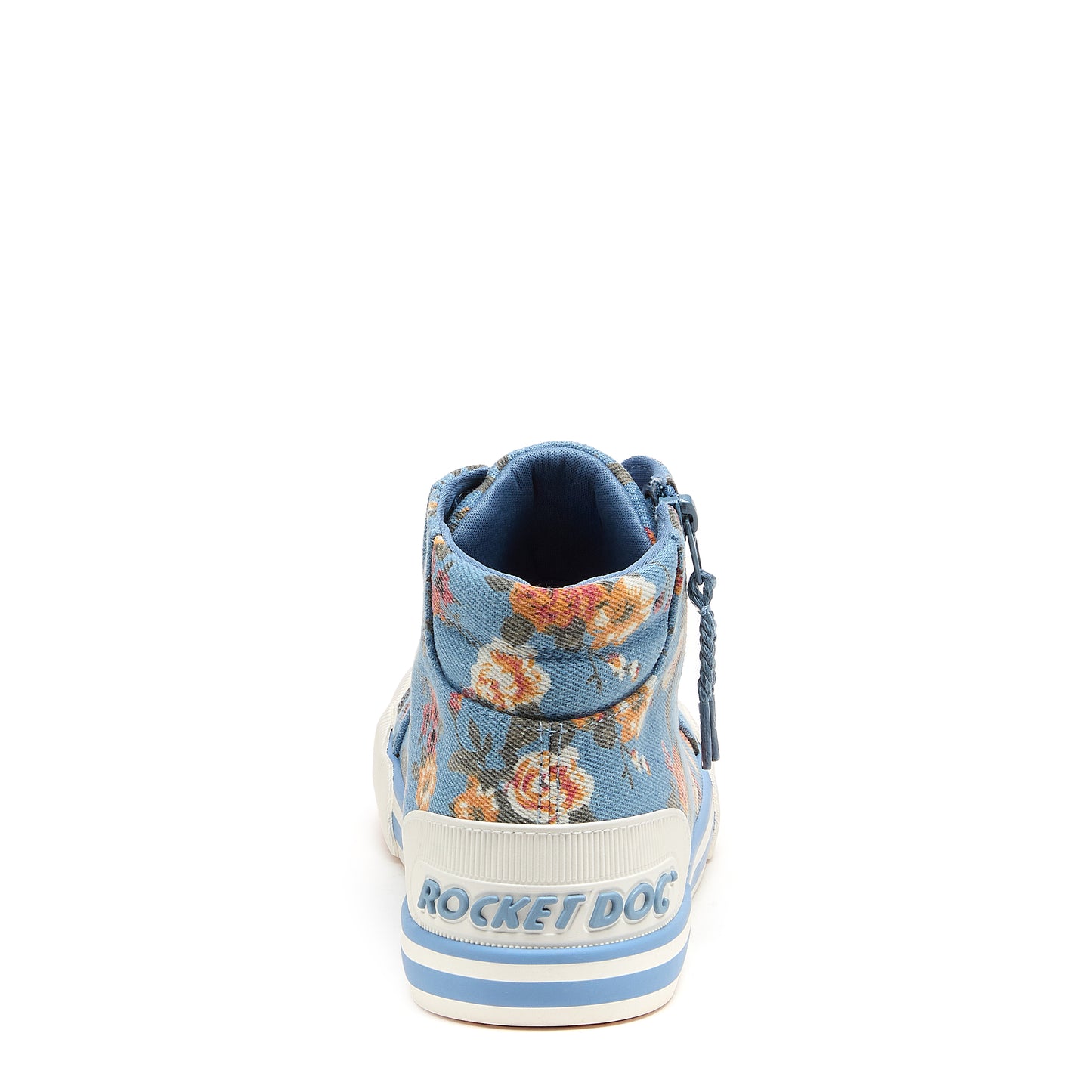 Jazzin Blue Floral Print High-top Trainers