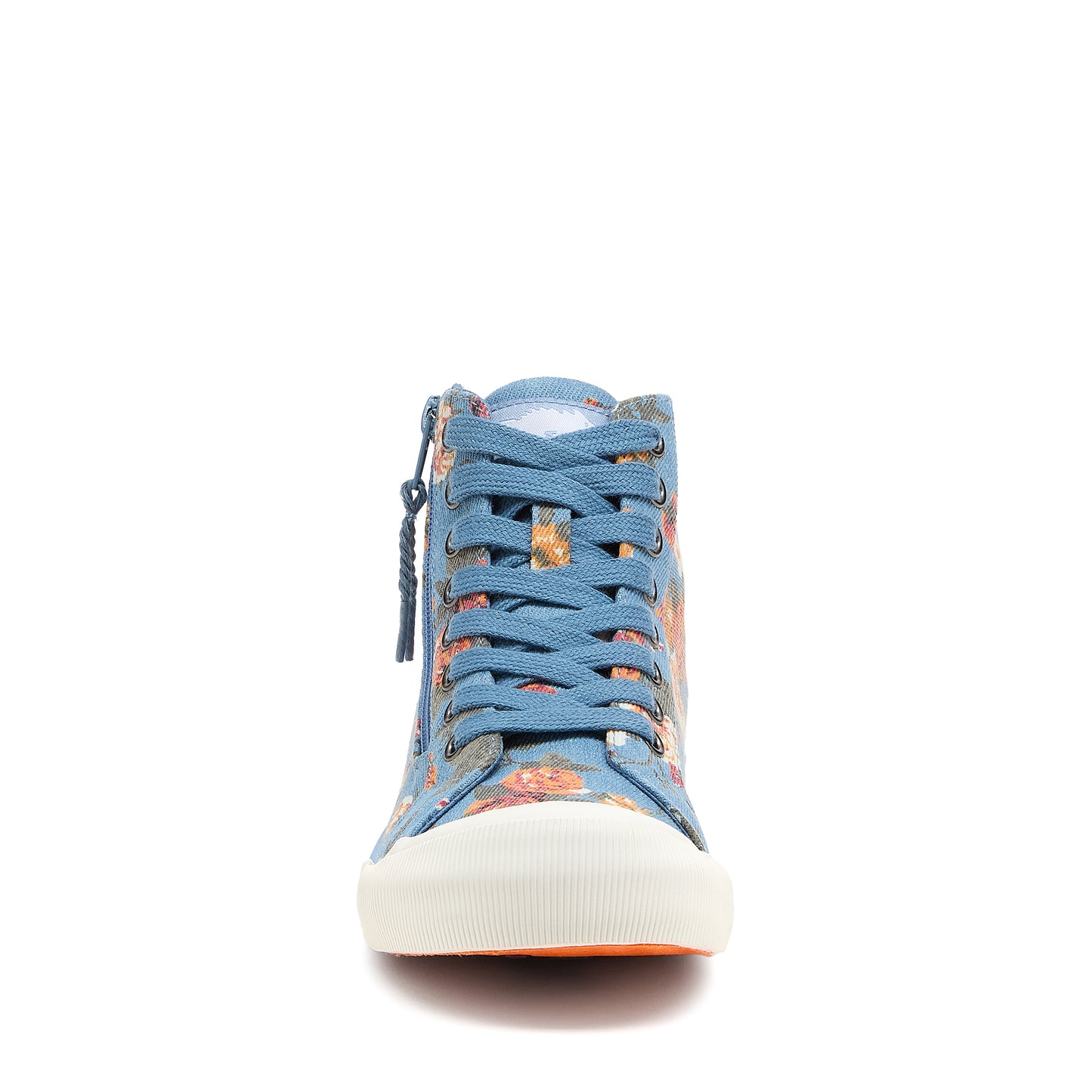 Jazzin Blue Floral Print High-top Trainers