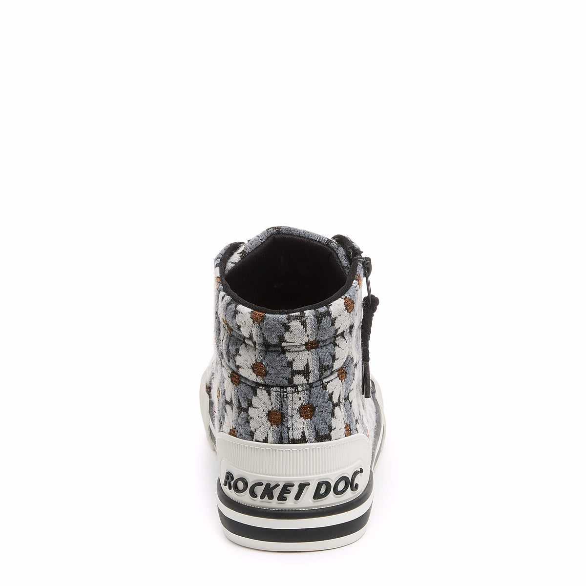 Jazzin Black Grey Floral High-top Trainers