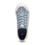 Jazzin Plus Light Blue Leopard Print Trainers