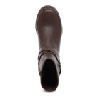 Jimmy Brown Boots dark brown boots top view showing rounded toe and ankle opening