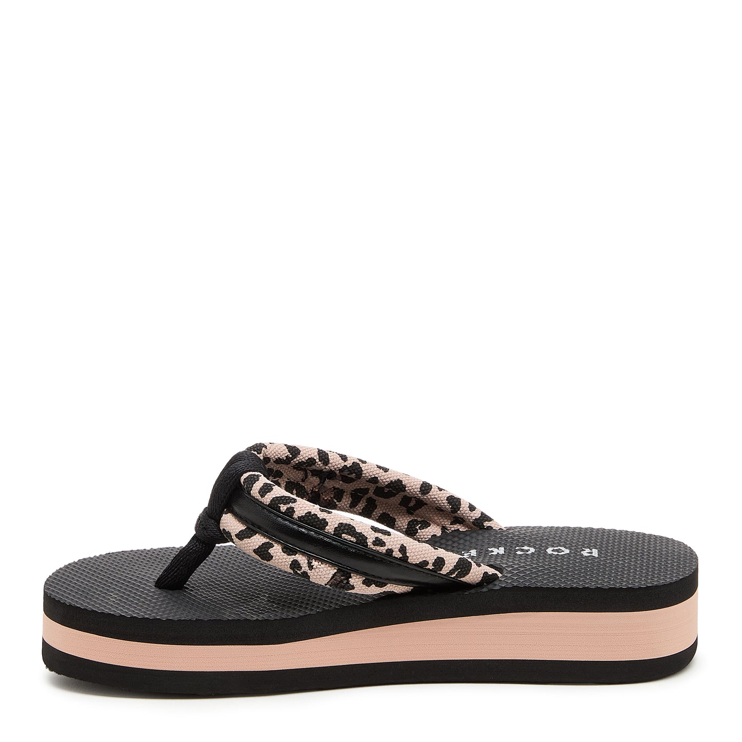 Monica Light Pink Leopard Print Flip-Flops
