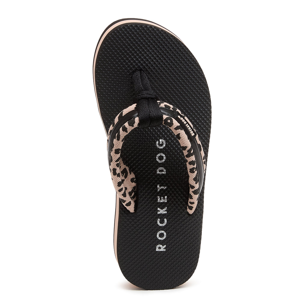Monica Light Pink Leopard Print Flip-Flops