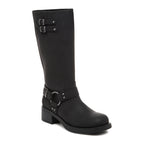 Nash Black Tall Biker Boots