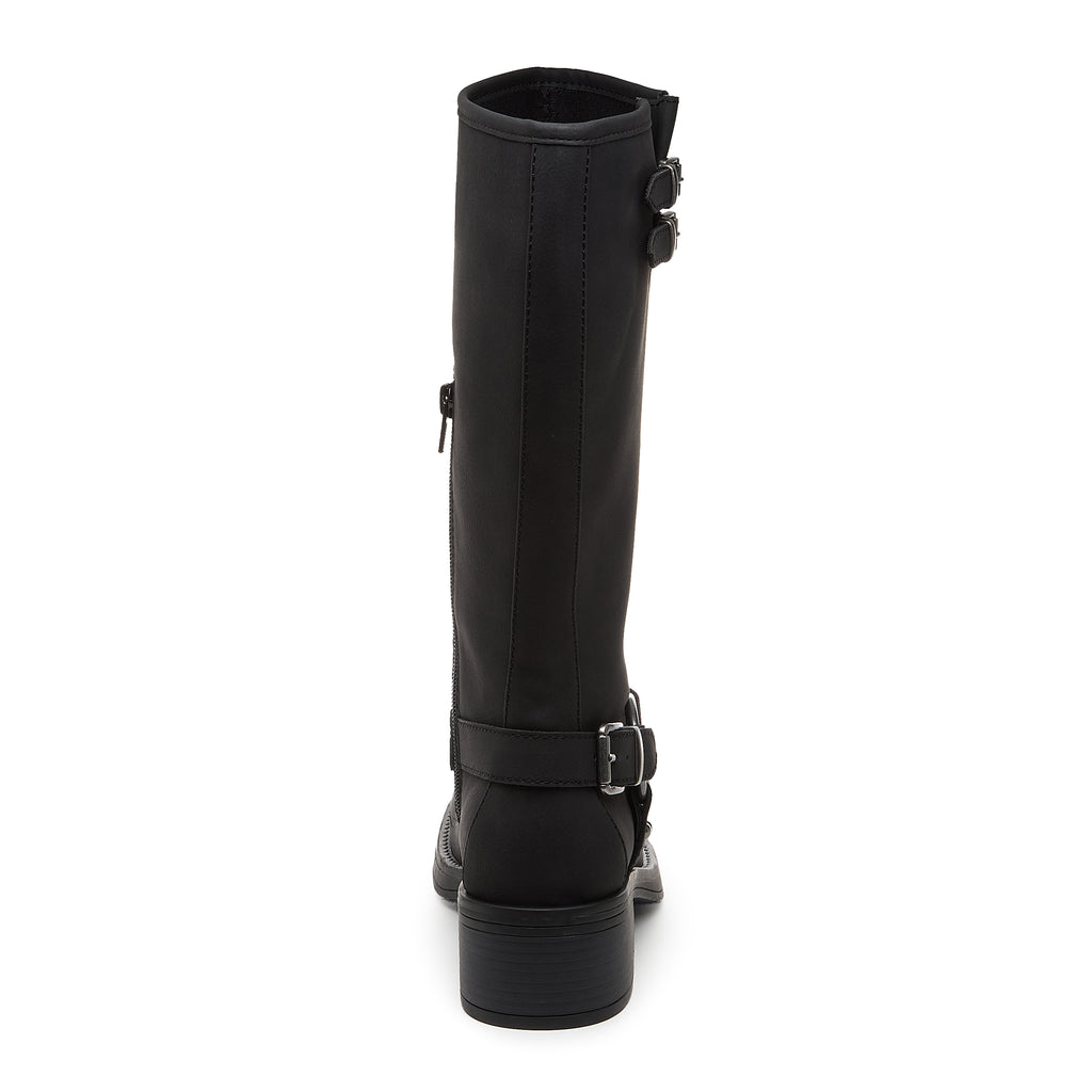 Nash Black Tall Biker Boots
