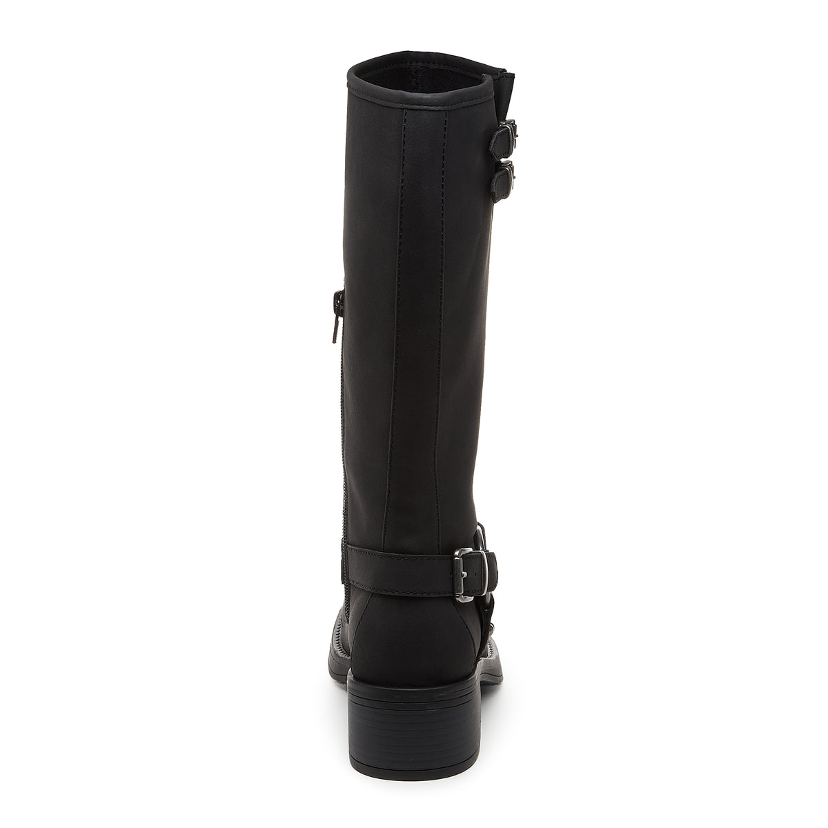 Nash Black Tall Biker Boots