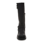 Nash Black Tall Biker Boots