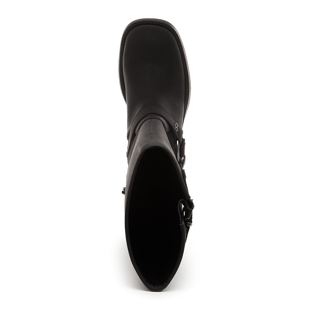 Nash Black Tall Biker Boots