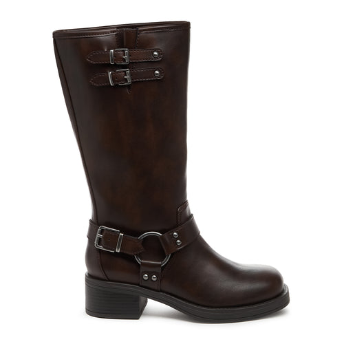 Nash Brown Tall Biker Boots