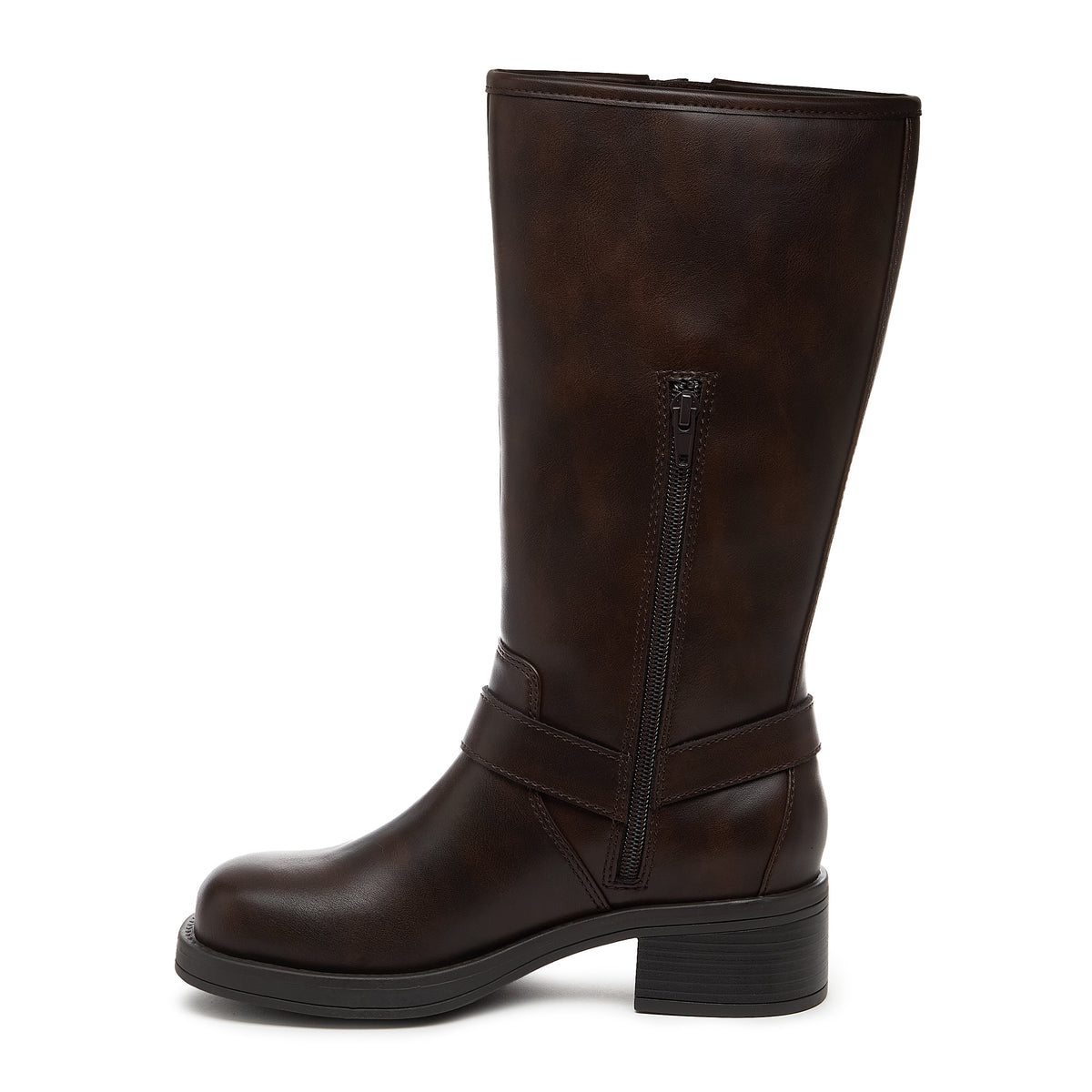 Nash Brown Tall Biker Boots