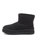 Ryder Black Slipper Boots casual boot side view showing pull-on ankle shape, stitched upper panels and black sole