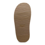 Ryder Dark Brown Slipper Boots sole view showing ribbed tread and Rocket Dog logo detail