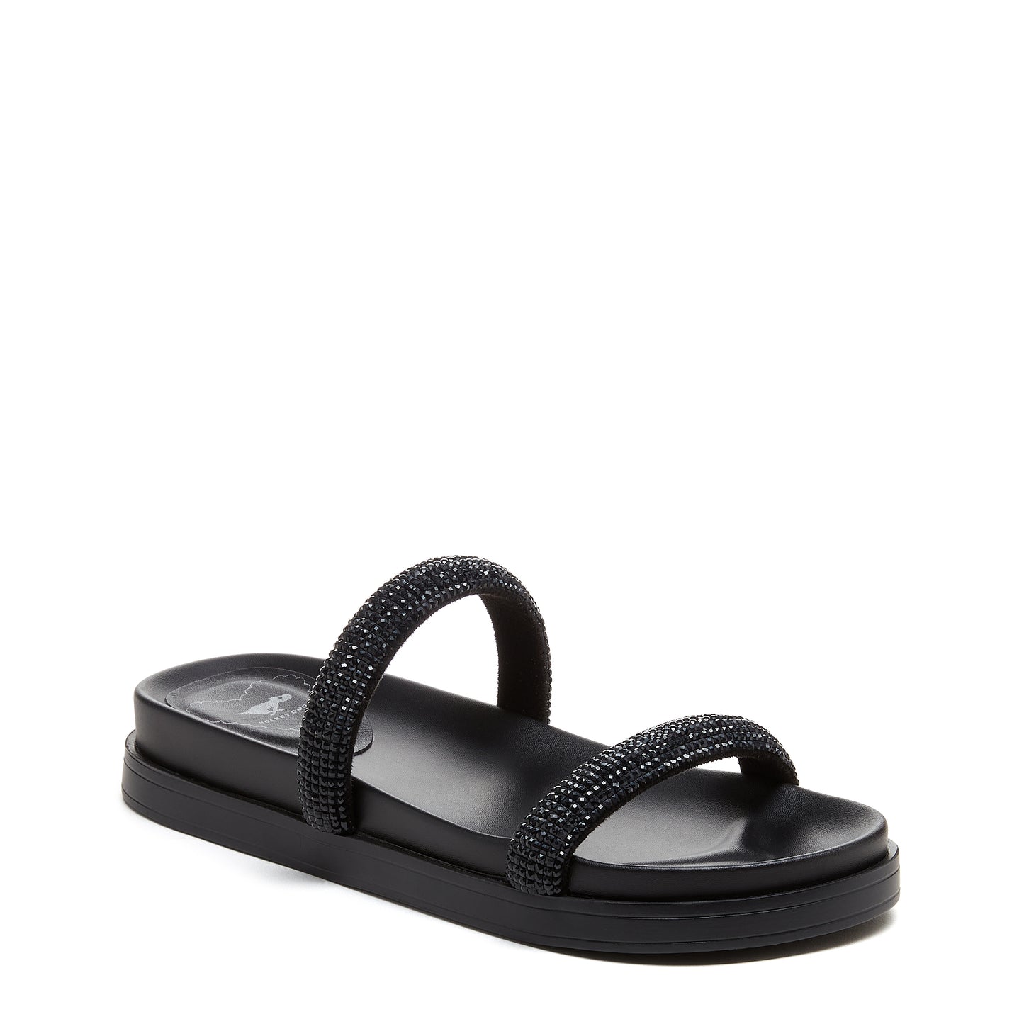 Sparkle Black Slide Sandals
