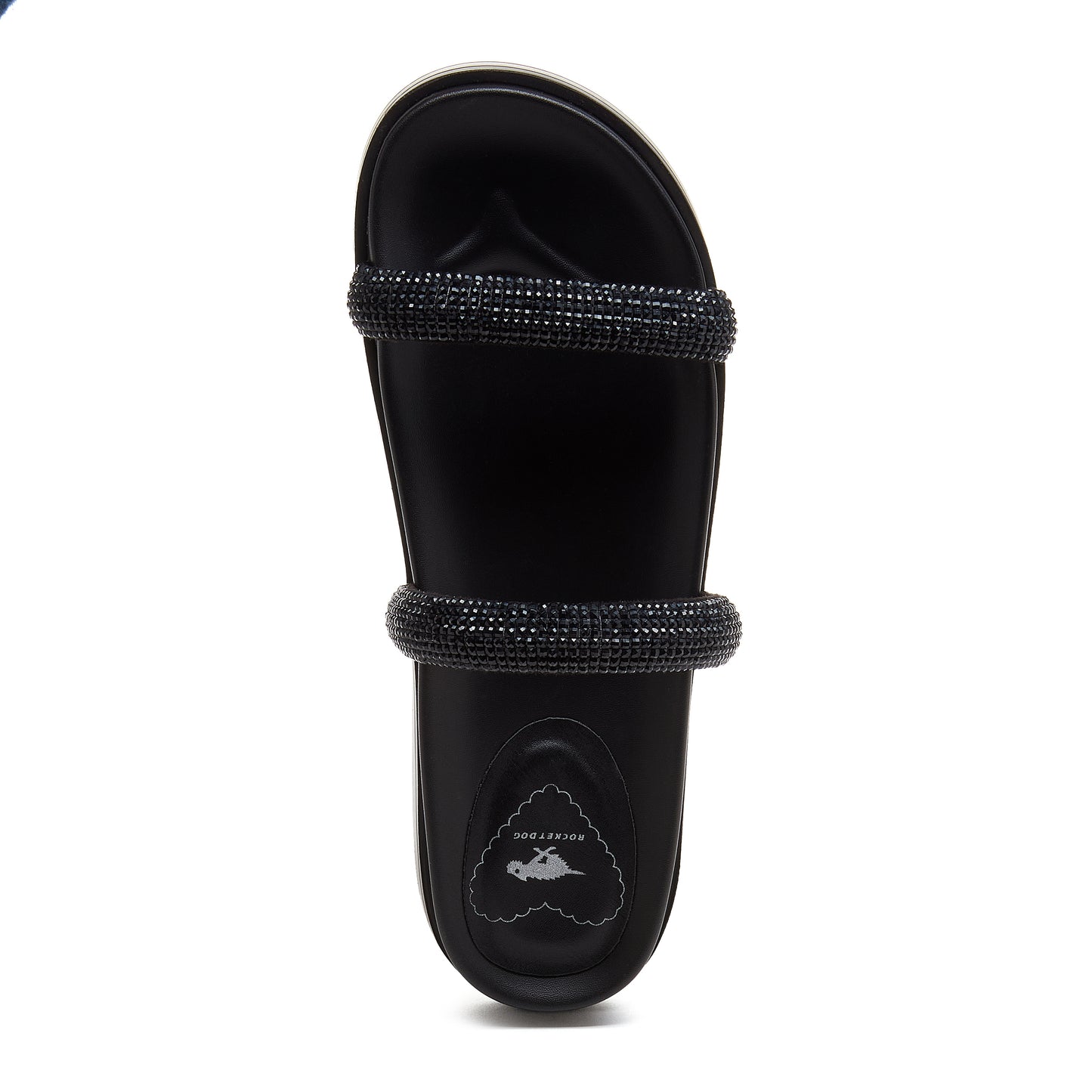 Sparkle Black Slide Sandals
