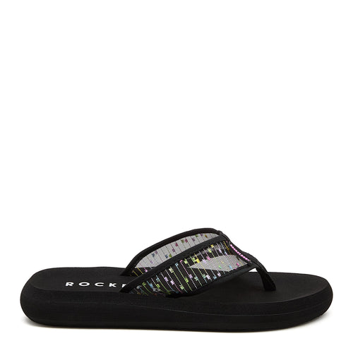 Spotlight Black Neon Confetti Mesh Flip-Flops